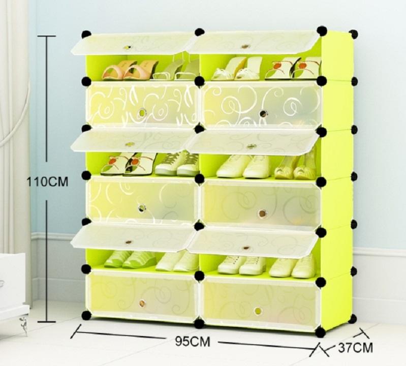 Tủ Giày Lắp Ghép 12 Ngăn