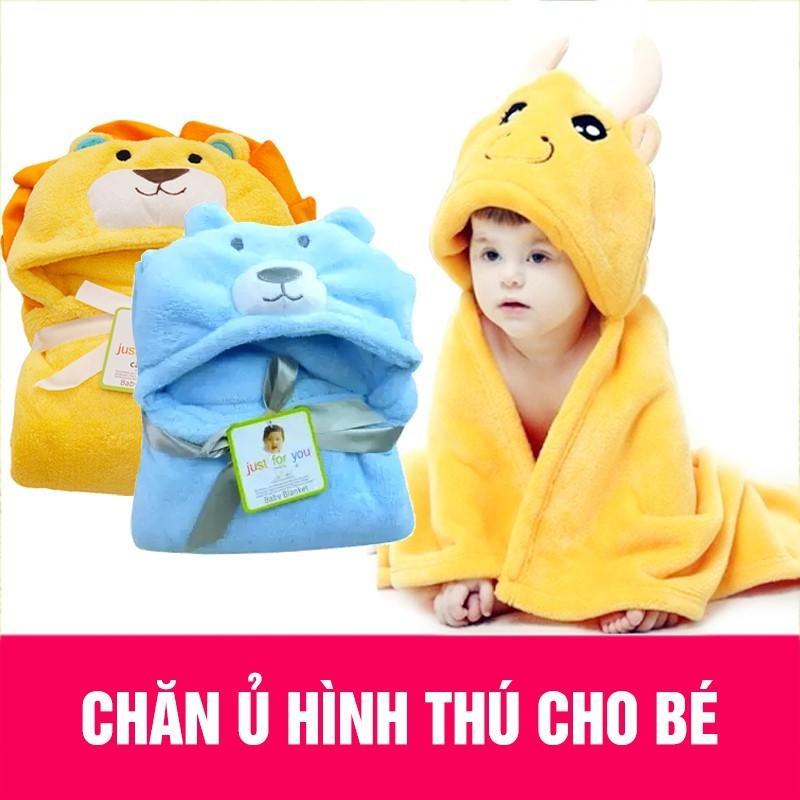 Chăn ủ lông tuyết hình thú cho bé - chăn ủ thú ấp áp, mềm mịn cho bé