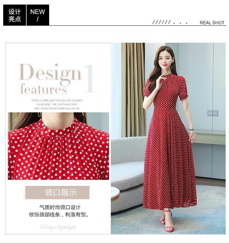 ĐẦM MAXI BI CỔ TRỤ XẾP LI - YB211101