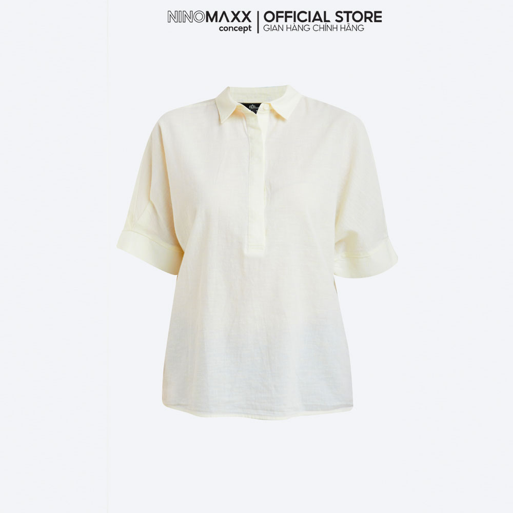 [Nhập NOVFALAZSOCIAL01 giảm 100K đơn 400K] N&M Áo Sơ Mi Nữ Tay Ngắn 100% Cotton 1912096