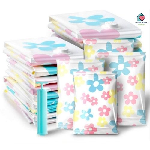 Tui quan ao, tui dung quan ao, túi đựng quần áo, COM BO 10 túi hút chân không quần áo đa năng gấp gọn - chống ẩm mốc cho chăn gối quần áo TẶNG KÈM BƠM ĐIỆN