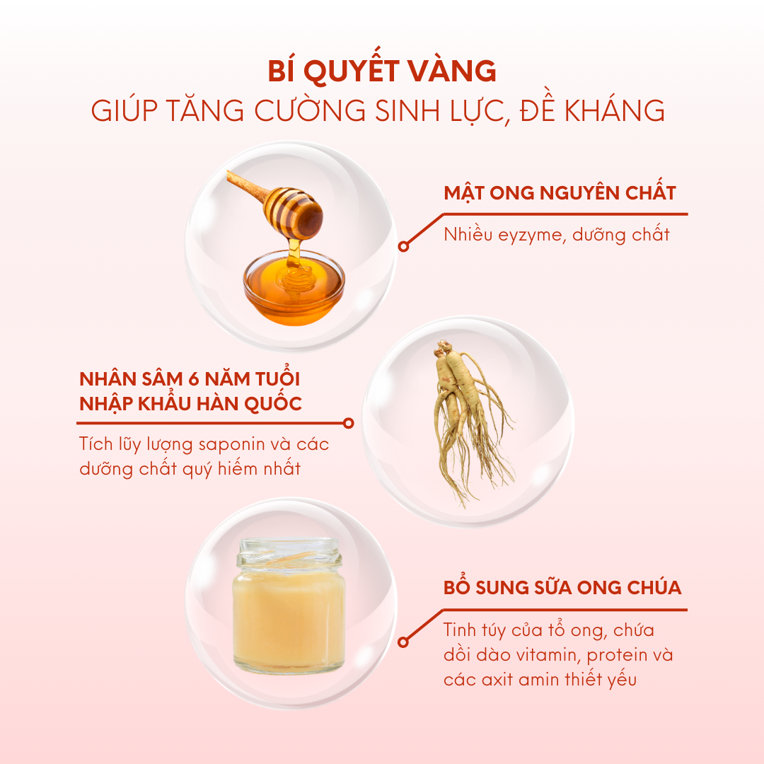 Mật Ong Nhân Sâm Miele 250g, 400g