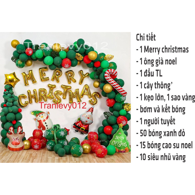 Sét bóng trang trí noel