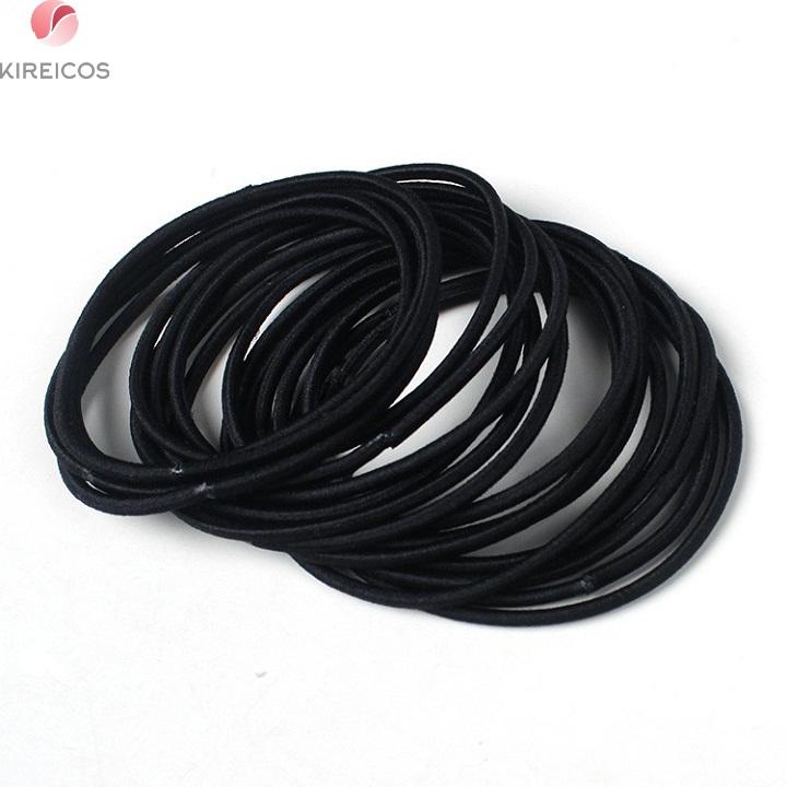 Set 18 Dây Cột Tóc Buộc Tóc Trơn Mỏng Nhiều Màu