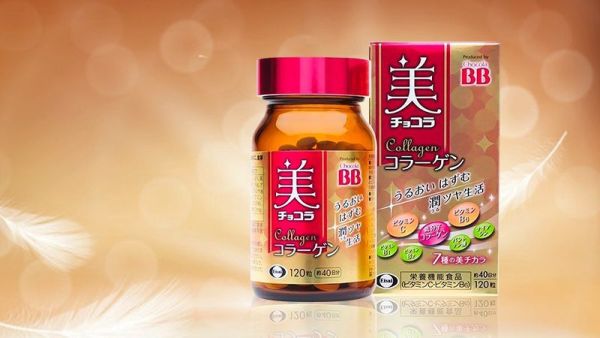 [HCM]Viên uống BB Chocola Collagen Đẹp Da Xoá Thâm Nám Nhật Bản 120 Viên