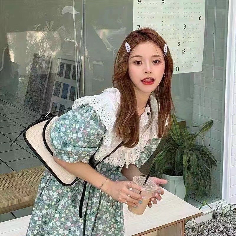 vải thô cotton hoa D21 mềm mát may váy áo