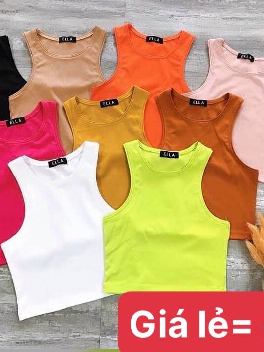 ÁO BA LỖ, ÁO THUN NỮ CROP-TOP
