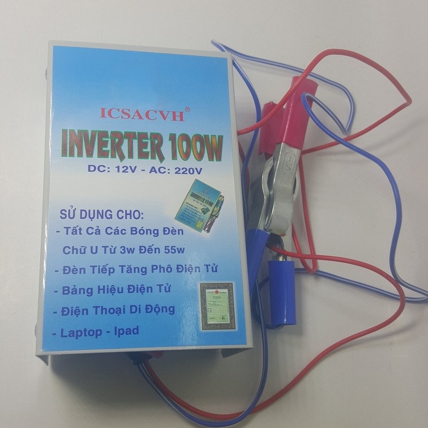 Bộ Đảo Điện 100W Inverter 12V Ra 220V
