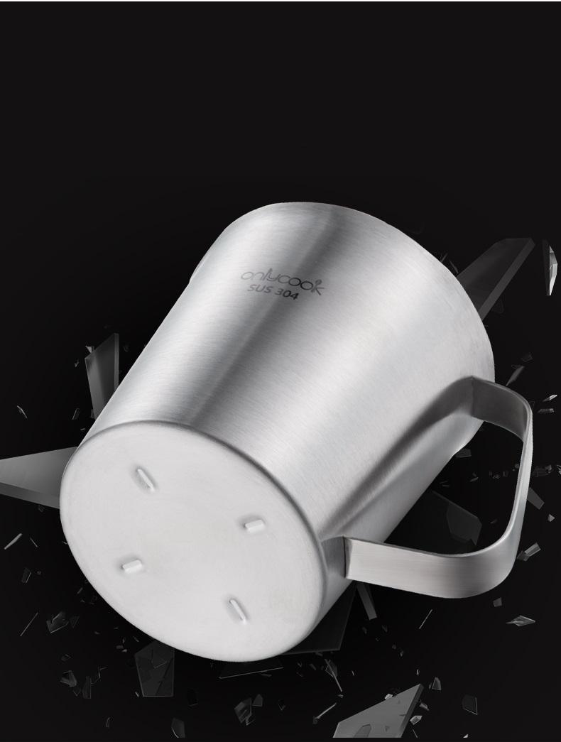 Ly inox mờ 304 có tay cầm - Onlycook