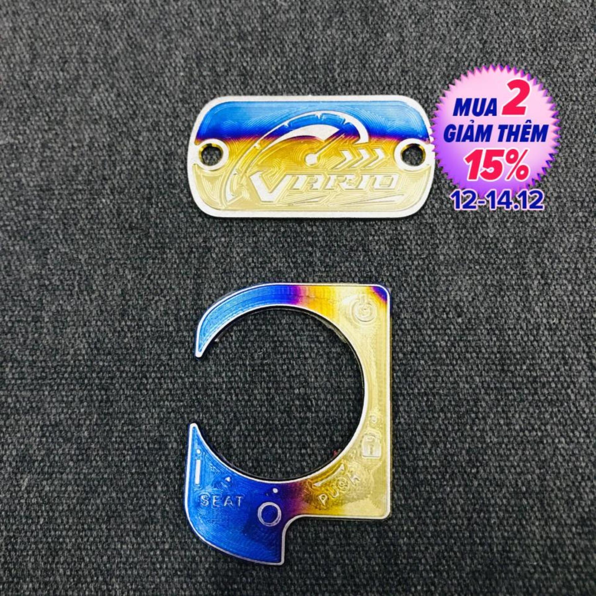 [HCM][COMBO VARIO ] COMBO CHE Ổ KHÓA VÀ NẮP BÌNH DẦU FULL TITAN CHO VARIO