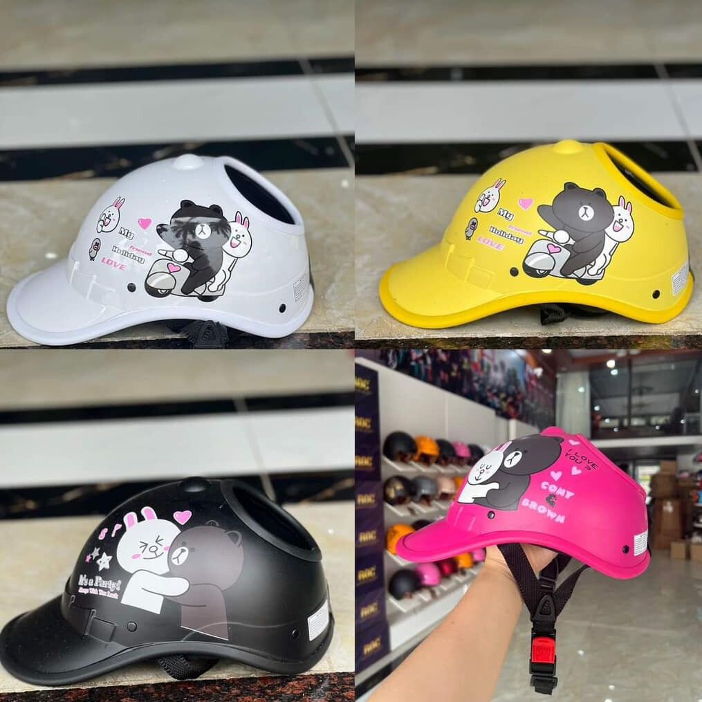 Mũ bảo hiểm khoét đỉnh buộc tóc