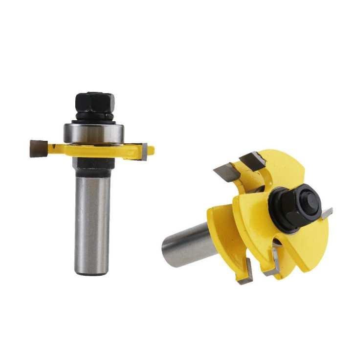 Bộ 2 mũi phay ghép ván gỗ, cốt 12.7mm