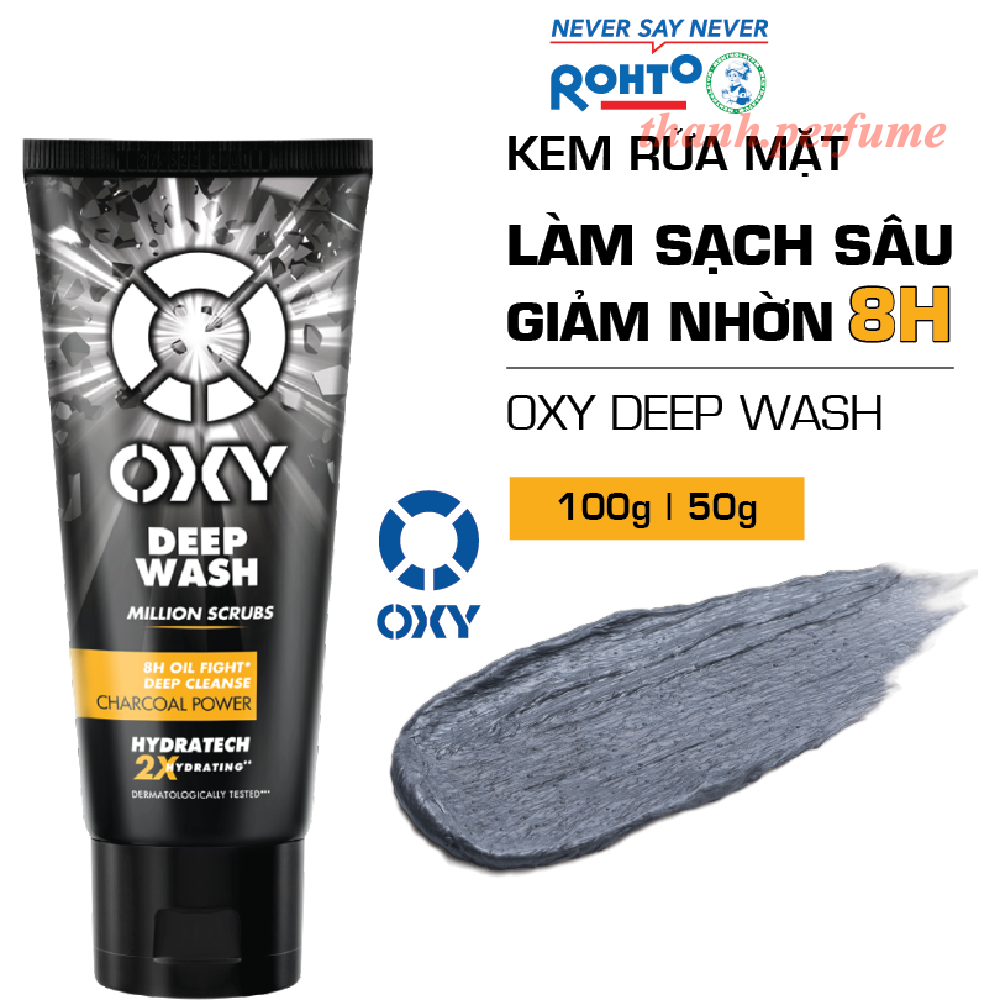 Sữa Rửa Mặt Nam 50G Oxy Sạch Nhờn Có Hạt Massage