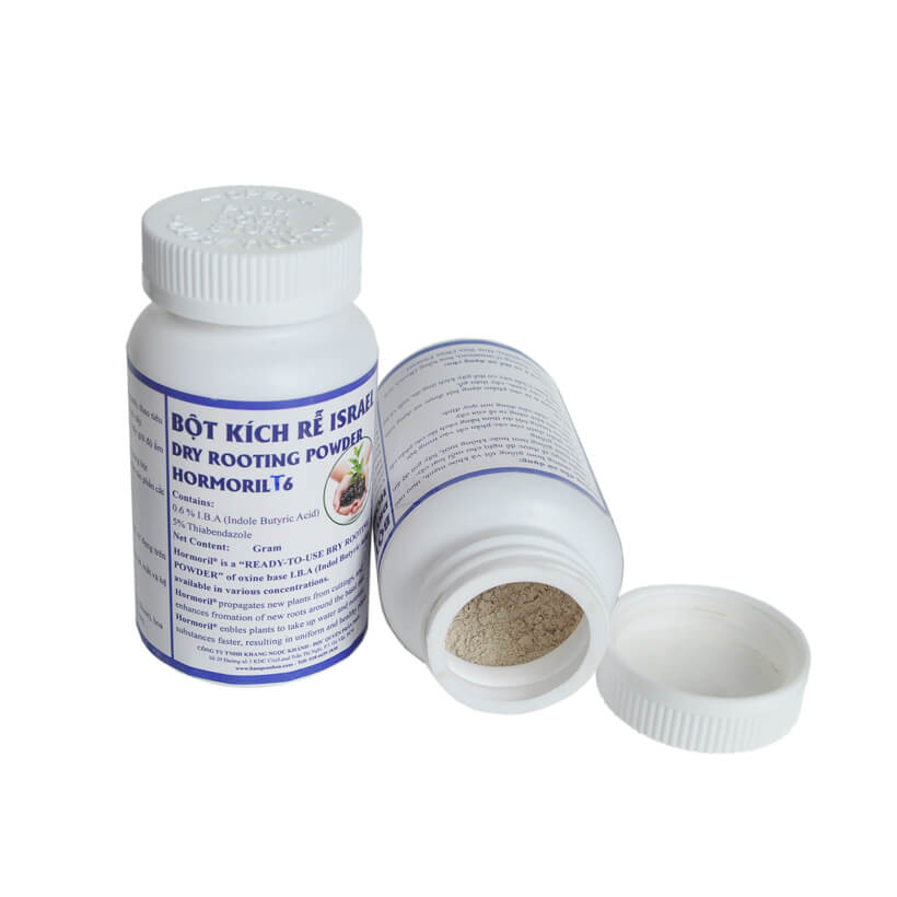 Bột Kích Rễ Israel Rooting Powder Fungicide Hormoril T6 Hủ 100gr có thành phần chống nấm dành cho cây thân gỗ