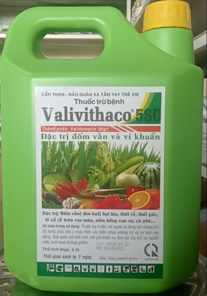 Valivithaco 5sc- đặc trừ nấm hồng, đốm vằn, lở cổ rễ trên rau màu can 5 lít