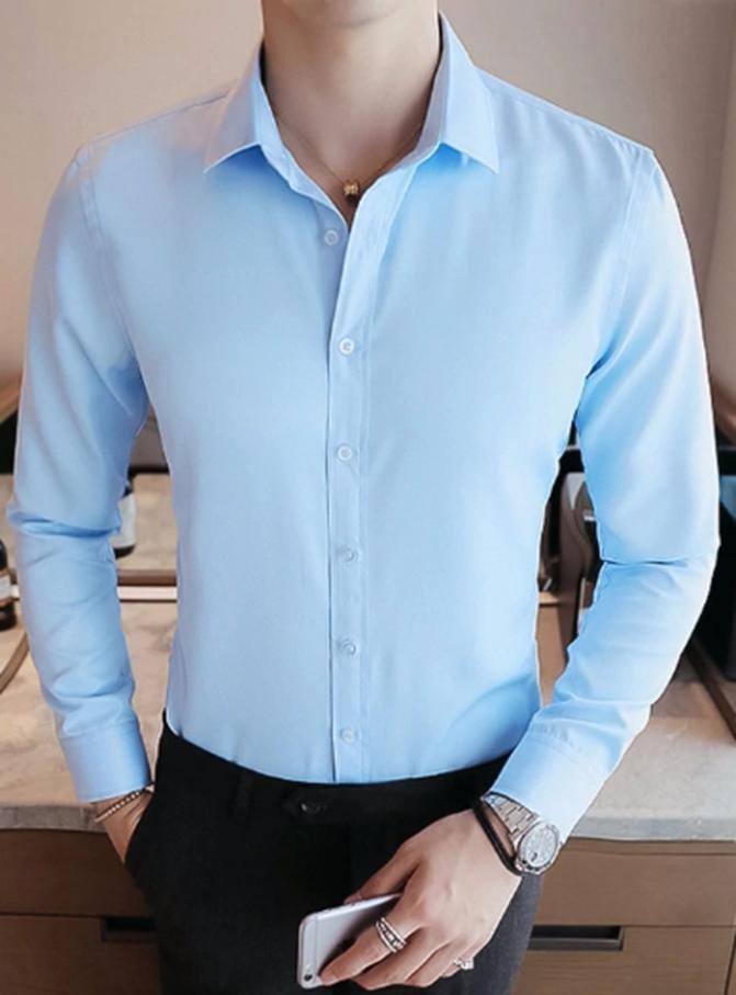 [HCM]Áo sơ mi dài tay màu đỏ đô