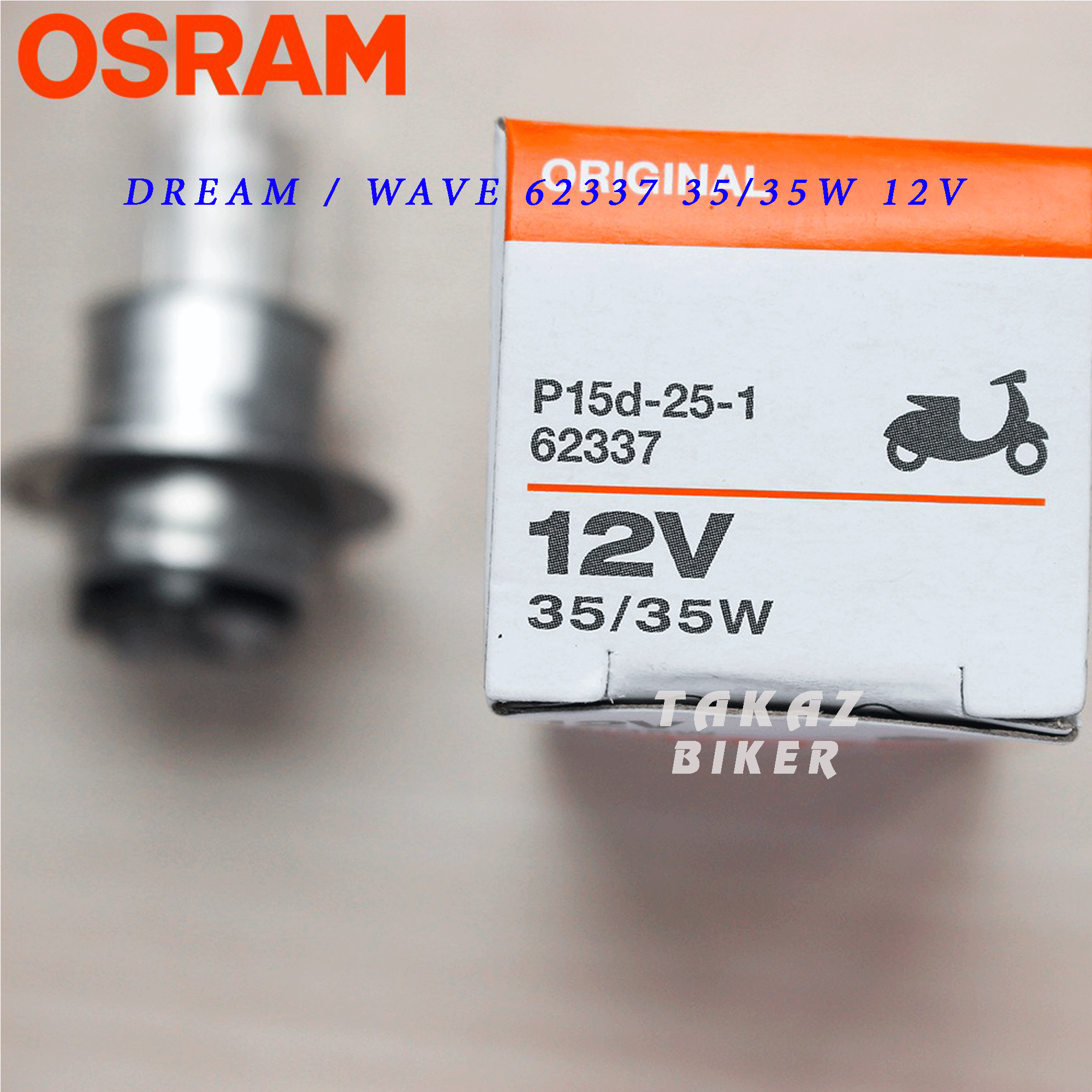 [ T19 - 35W ] Bóng đèn Osram Halogen trước xe máy dùng cho xe Dream - Wave