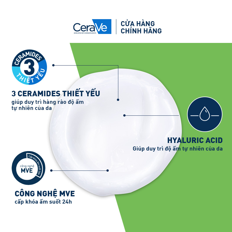 Sữa rửa mặt giúp làm sạch sâu dành cho da thường và da khô Cerave Hydrating Cleanser 88ML