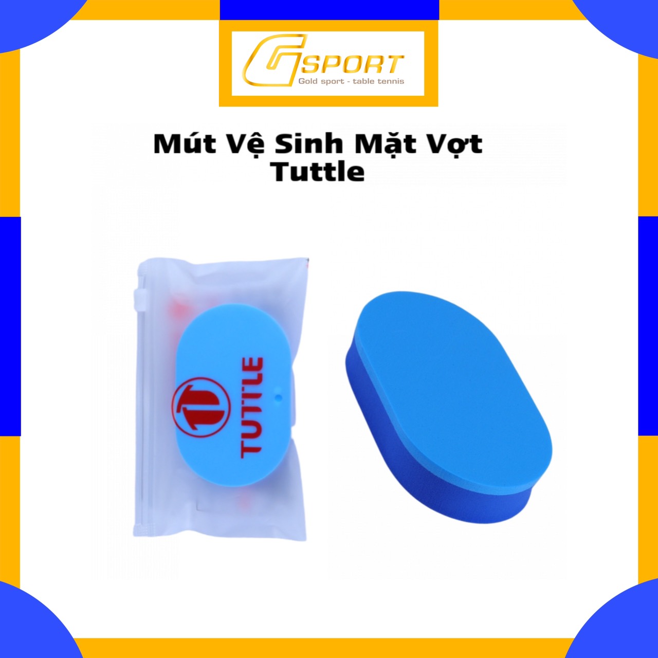 Mút vệ sinh mặt vợt bóng bàn tuttle - mút lau mặt vợt bóng bàn - đồ vệ sinh mặt vợt bóng bàn