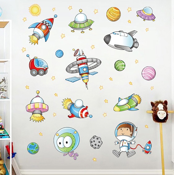 Decal dán tường Du hành gia