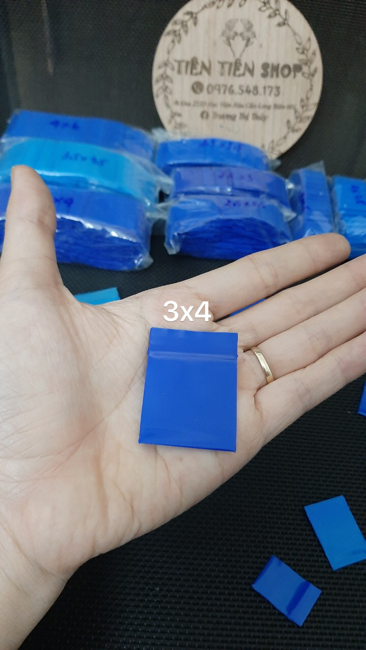 gói 100 túi zip xanh dương chọn size