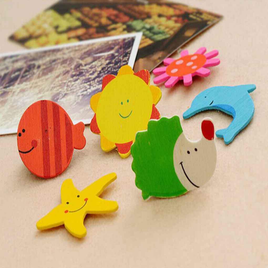 Set 12 miếng nam châm trang trí hoạ tiết hình thú
