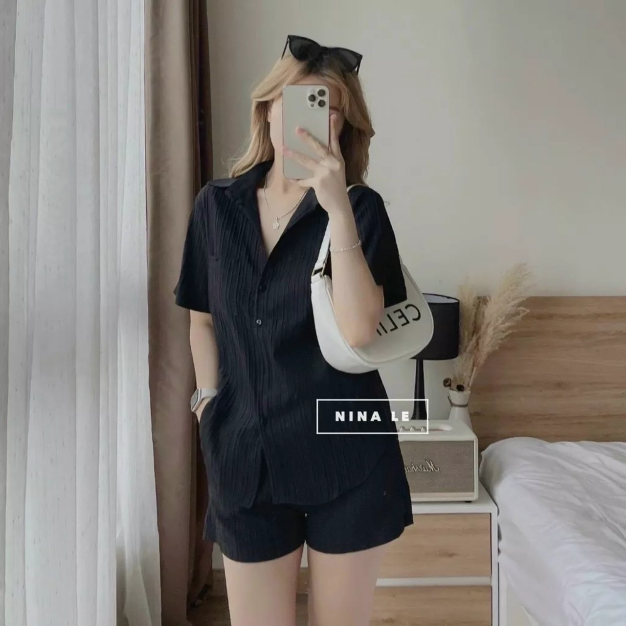 Set Quần Đùi Vải Đũi Mát Lạnh