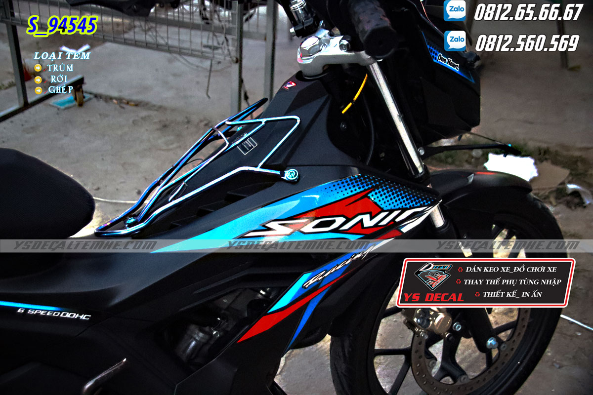 Tem rời Sonic xanh đỏ đen