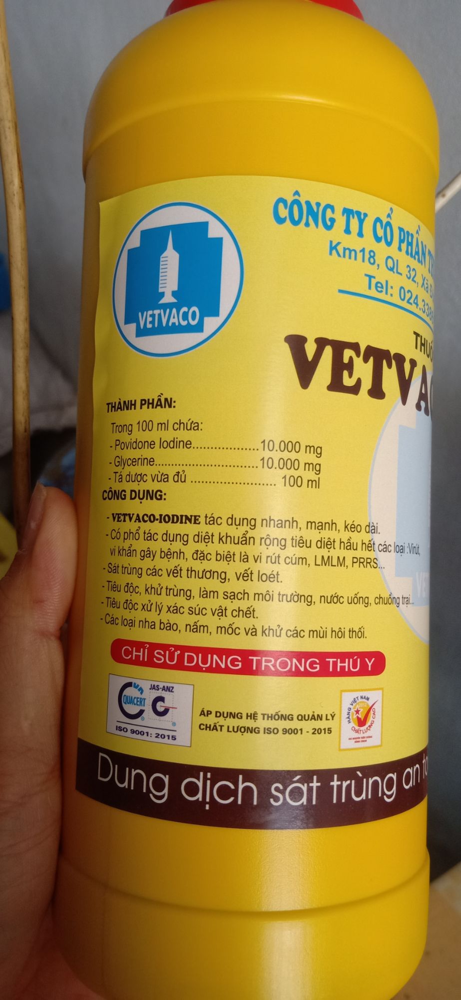 sát trùng chuồng trại Iodin 1lít