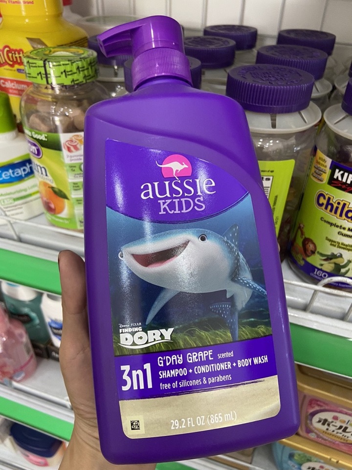 Sữa tắm gội Aussie Kids 3in1 chai 778ml Mỹ