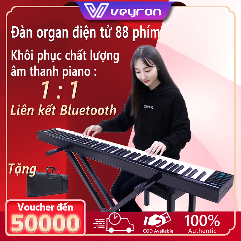 Đàn piano điện thông minh đa chức năng 88 phím di động Kế thừa âm thanh piano và khôi phục cảm giác piano Kết nối Bluetooth không dây Có thể kết nối với nguồn điện 5V bên ngoài Tập trung vào chất lượng và độ tin cậy