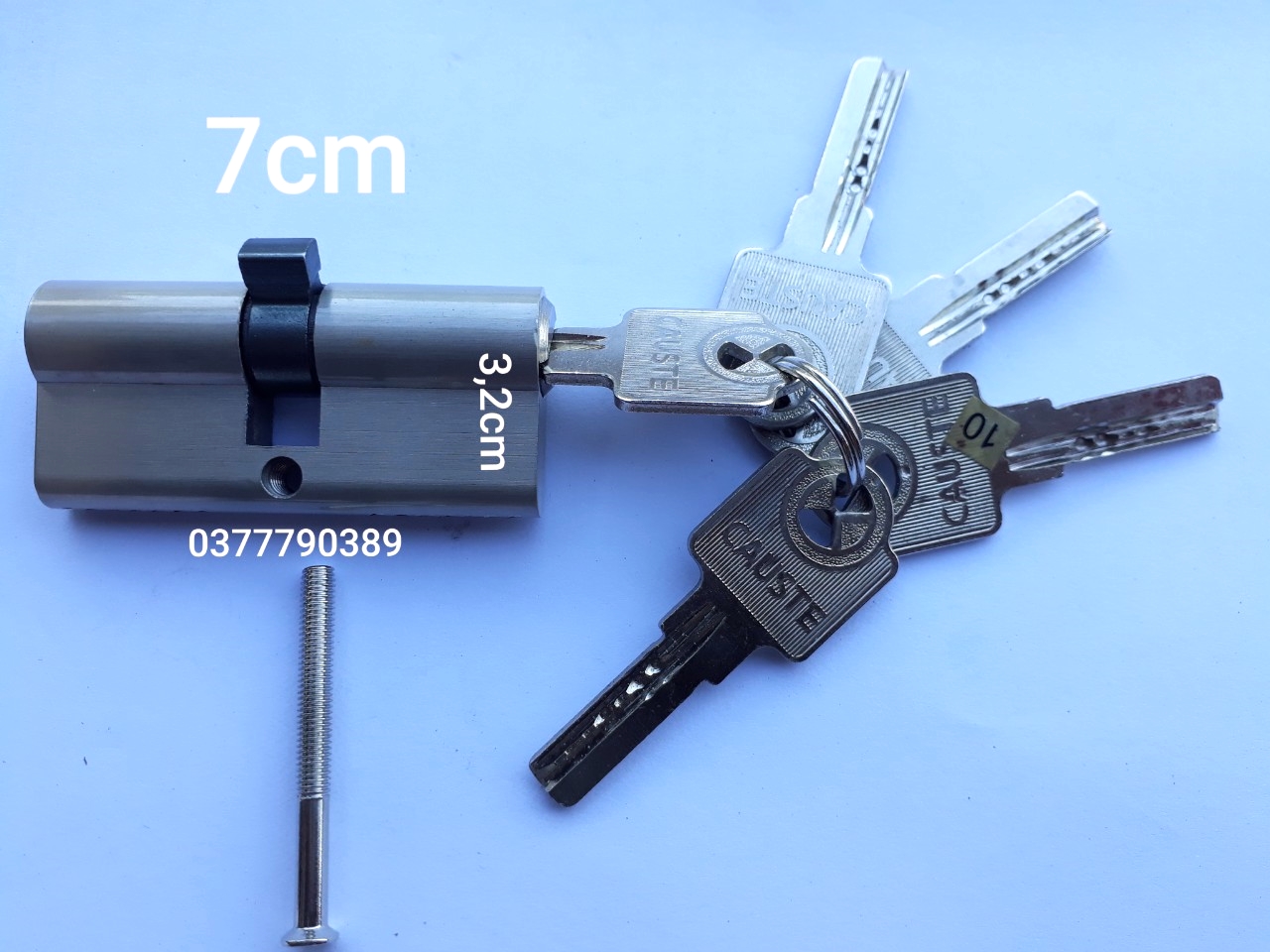 ruột khóa tay gạt 7cm