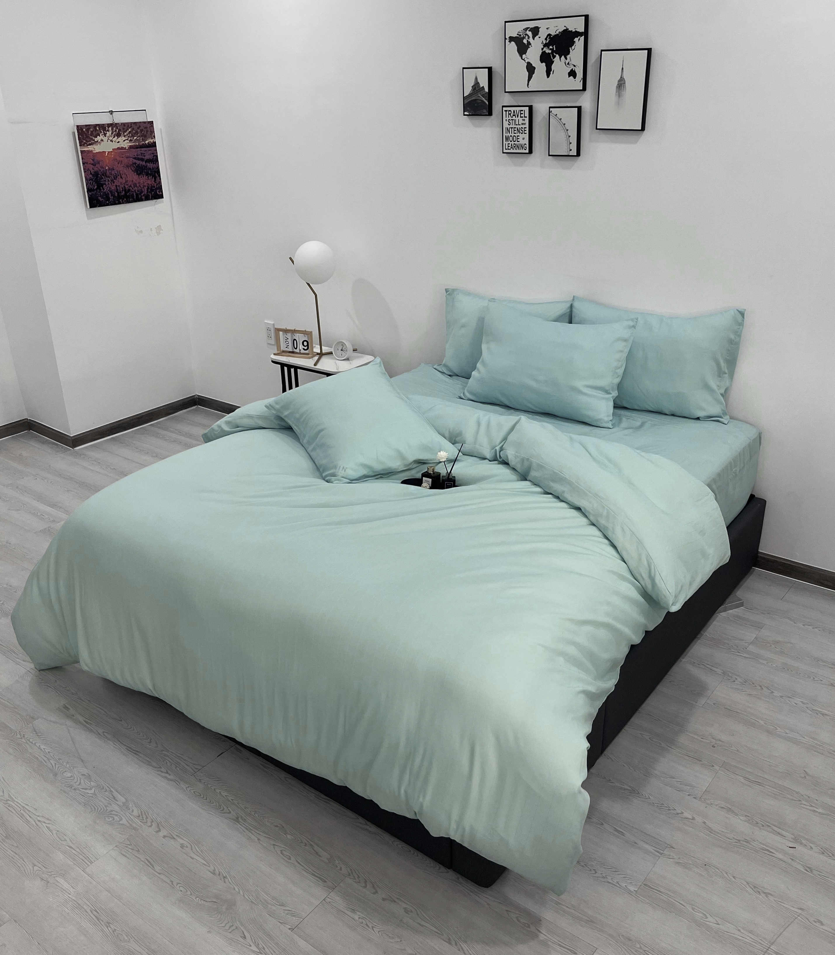 Modern pure cotton bedding set Tencel jacquard 100% Tencel plain solid color pillowcase sets (without quilt) multi-size