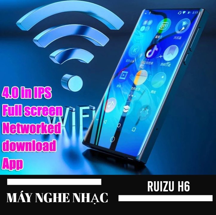 Máy nghe nhạc ruizu h6 cảm ứng hệ điều hành android 5.1- hàng chính hãng