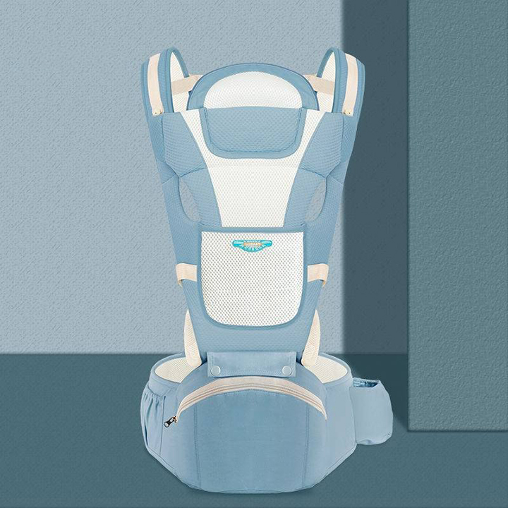 ĐAI ĐỊU ĐA NĂNG CHO BÉ YÊU HÀNG CAO CẤP, Địu em bé có đỡ đầu và ngăn chứa đồ LQBaby cho trẻ 0-36 tháng - điệu ngồi đa năng 9 tư thế cho bé