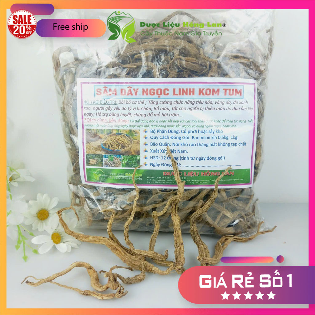 ✅ 100g Đẳng sâm (Sâm dây ngọc linh kon tum) sấy khô