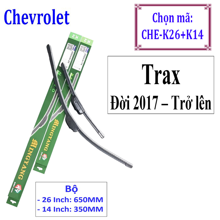 Bộ 2 thanh gạt nước mưa ô tô, xe hơi Nano mềm cao cấp hãng xe Chevrolet, Daewoo: Cruze-Aveo-Captiva-Trax-Spark-Lacetti-Gentra-Lanos-Matiz-Orlando-Colorado