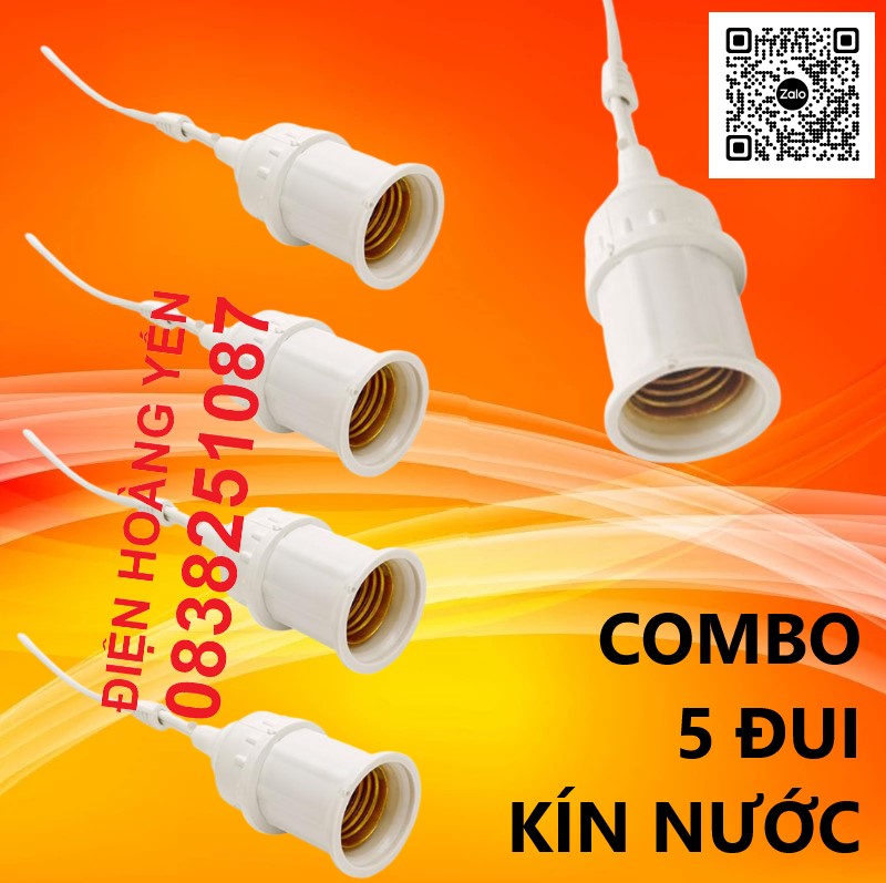 [HCM]Combo 5 Đui đèn kín nước E27 hàng tốt