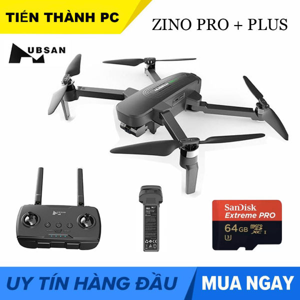 [ KÈM THẺ 64G ] Flycam Hubsan Zino Pro Plus Camera 4k Gimbal Chống rung 3 Trục thời gian bay 43 phút tầm xa lên đến 8Km