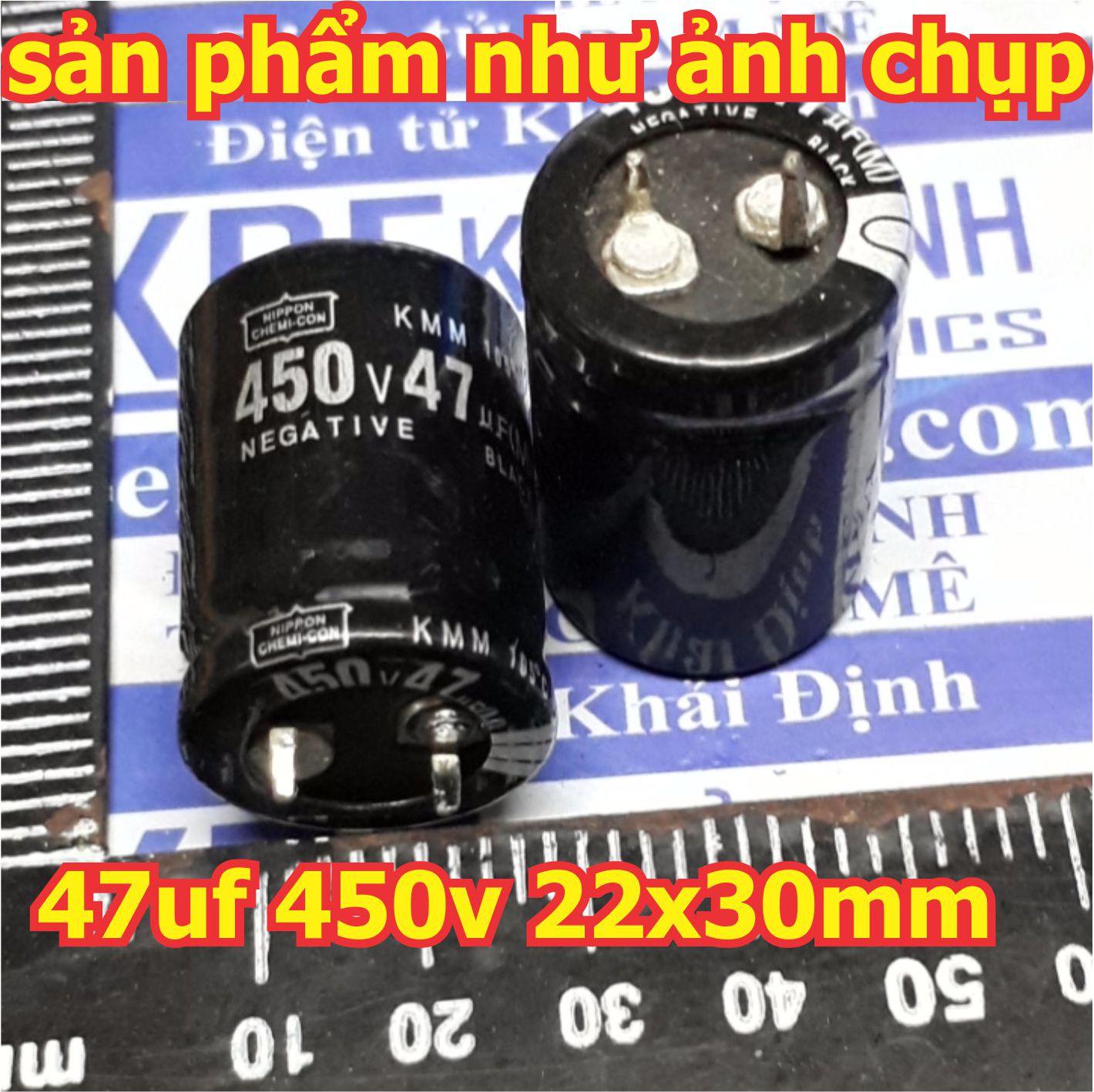 10 con TỤ HÓA, TỤ PHÂN CỰC 47UF 400V 450V tụ sừng / tụ chân dài kde4118