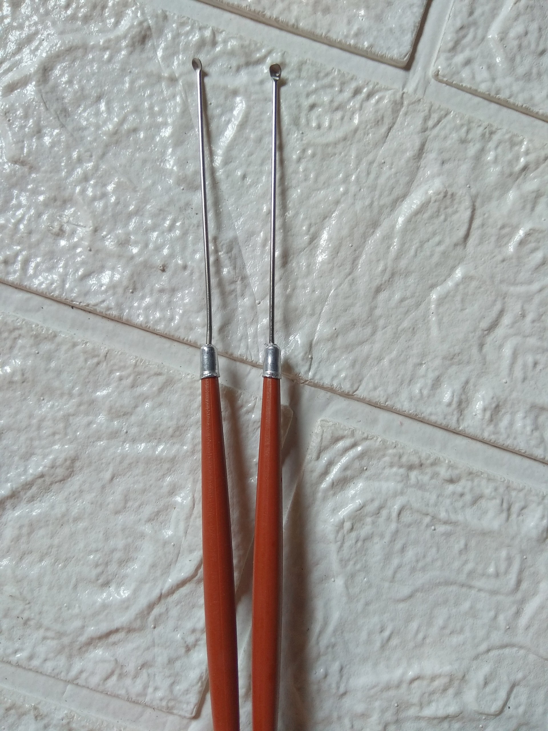 Compo 2 Cây Lấy Ráy Tai Inox Cán Gỗ Dài - Dụng Cụ Ngoáy Tai Móc Lỗ Tai Tiện Ích