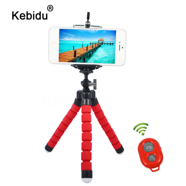 kebidu Car Phone Holder Flexible Octopus Tripod Bracket Selfie Stand Mount Monopod Styling Accessories Remote Control for phone