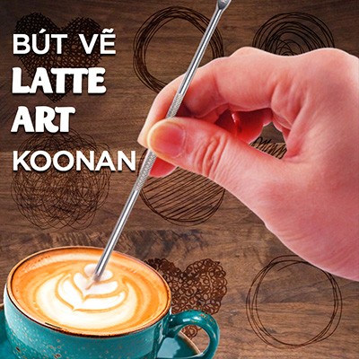 Bút vẽ latte nghệ thuật cho cà phê capuchino