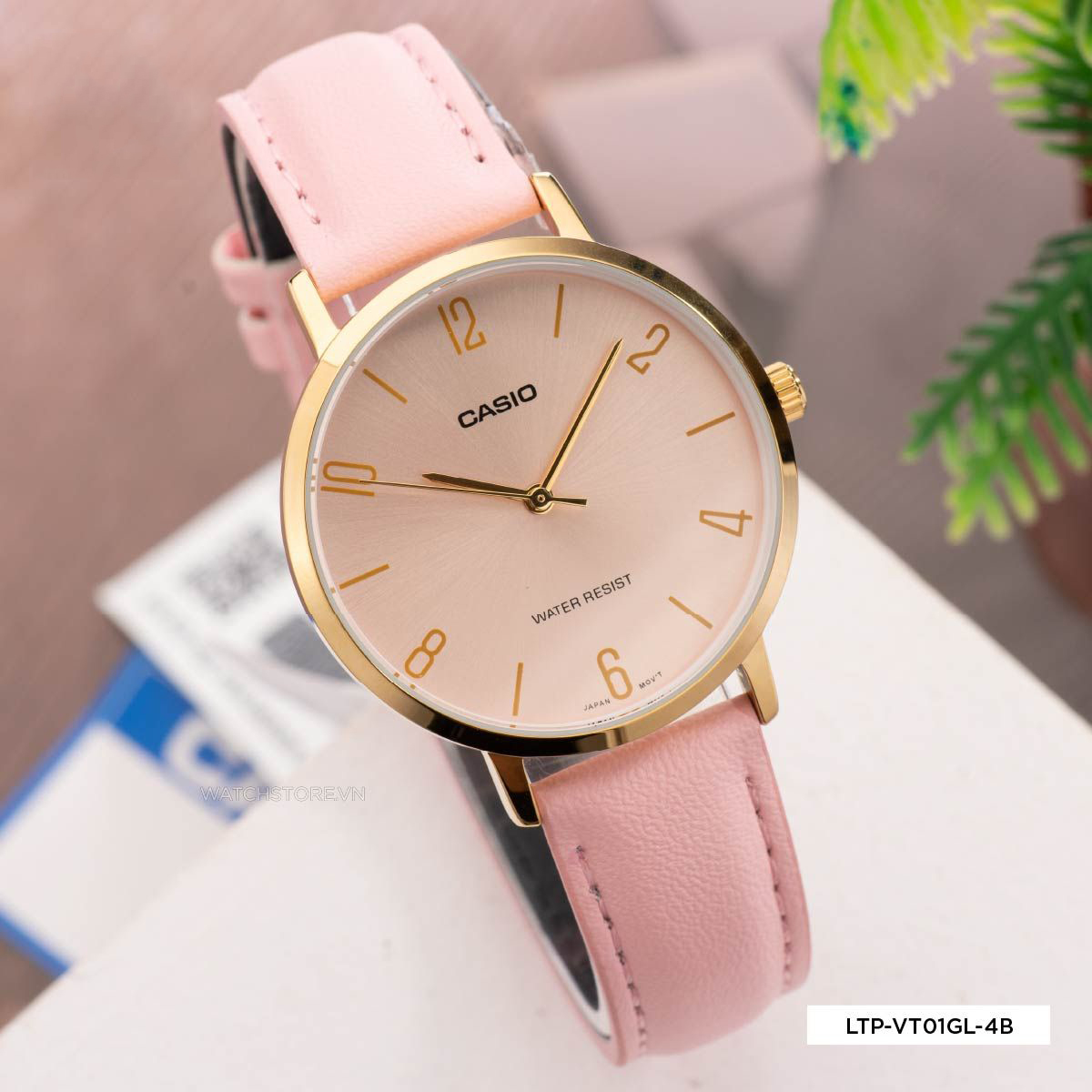 Đồng hồ nữ dây da Casio Anh Khuê LTP-VT01GL-4BUDF