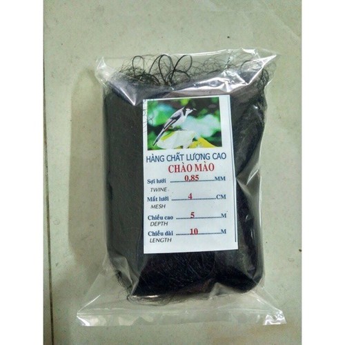 lưới bẫy chim tàng hình hàng thái lan bắt các loại chim chào mào,chim ri+chim trao trảo + khuyên v..v. Kích thước chính xác của sản phẩm này là: cao 5m dài 10m - hot hot - giảm giá cuối năm - sale