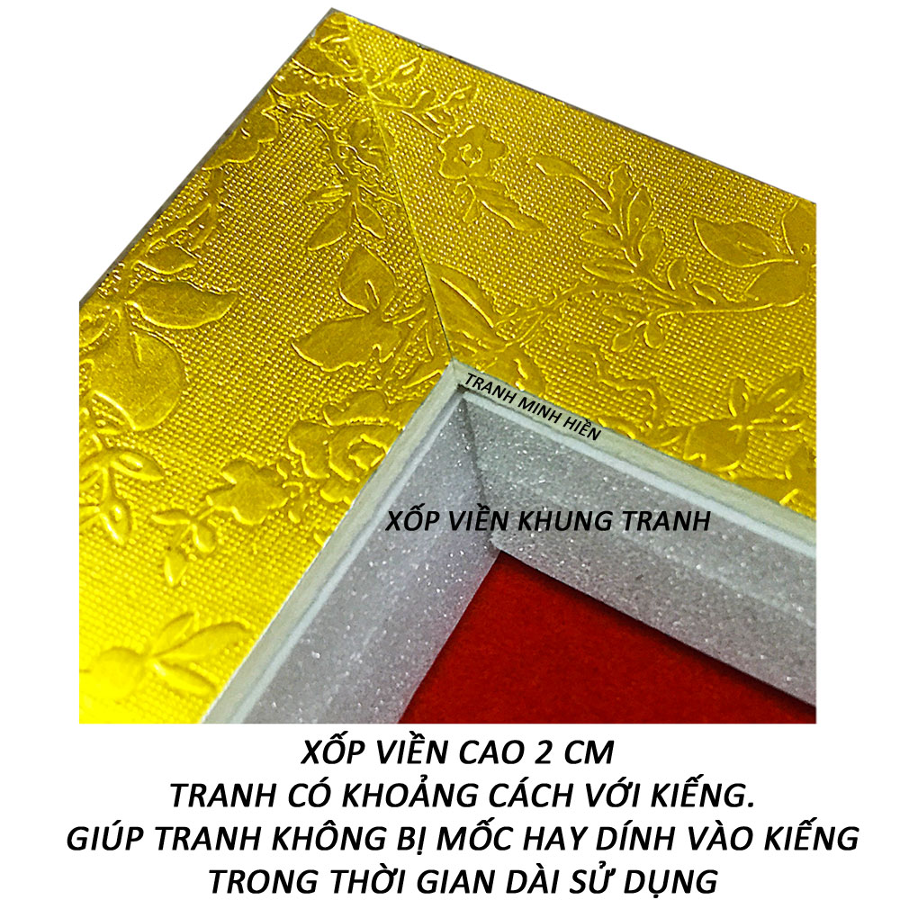 Tranh thư pháp - Chữ Tâm 02 - Tranh Minh Hiền (Viết và Vẽ 100% - không sử dụng in ấn)