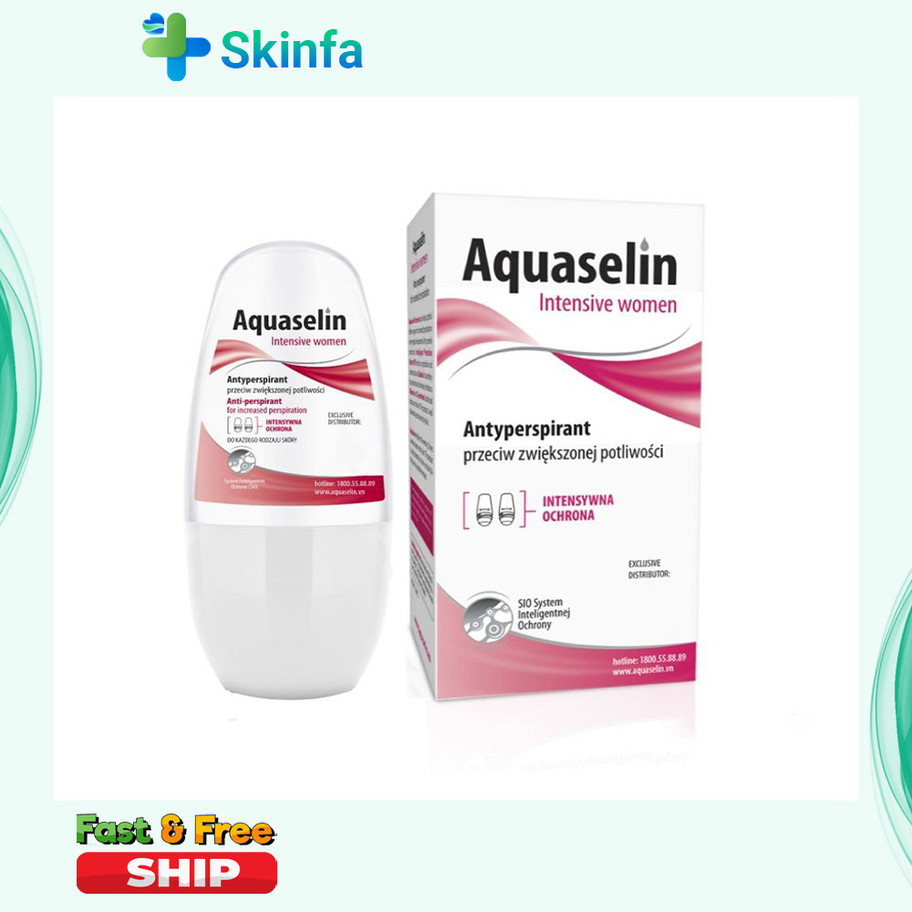 Lăn Nách AQUASELIN Intensive Women Cho Nữ Không Mùi Không Thâm Nách Giảm