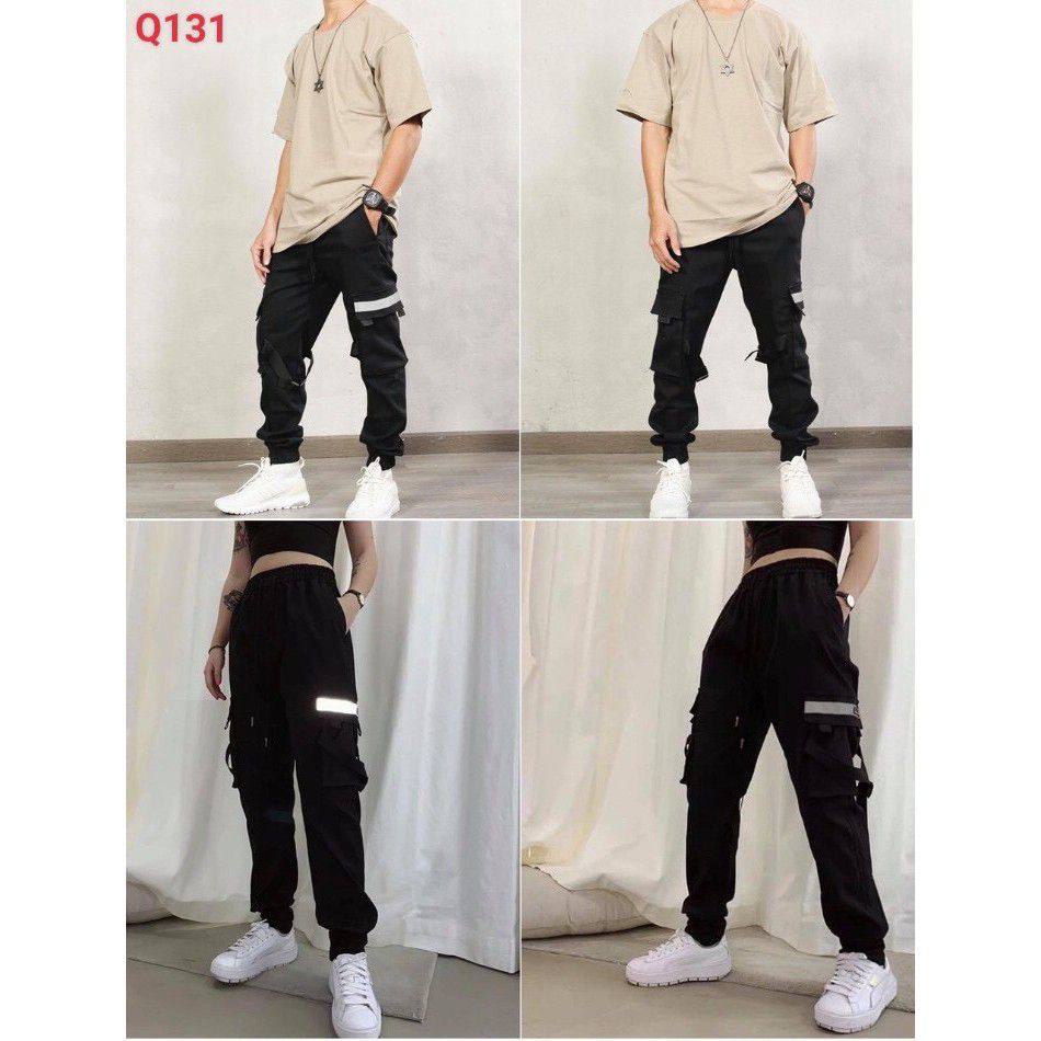 [HCM][Free Ship+Video thật] Quần jogger kaki túi hộp phản quang