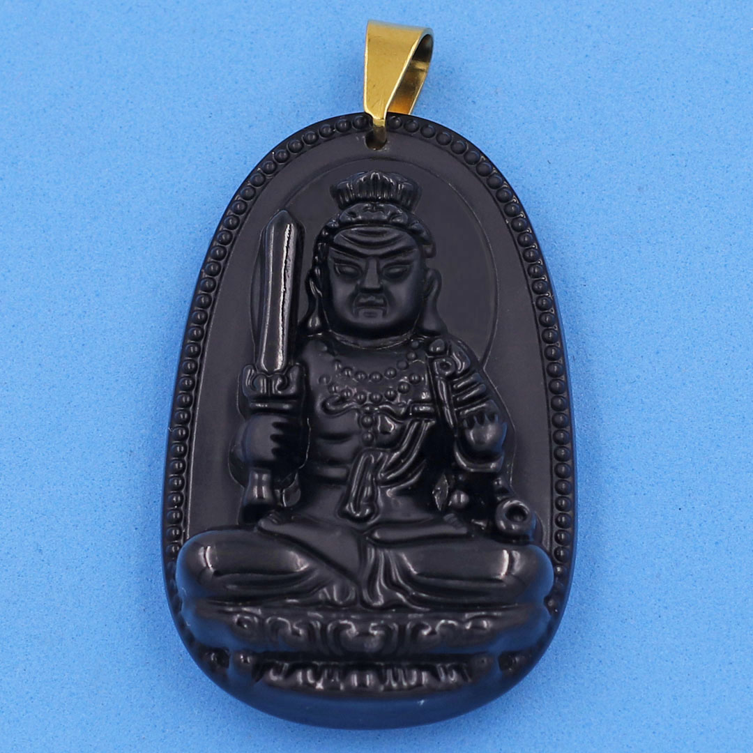 Buddha face real smart Crown quartz black 4.3 cm
