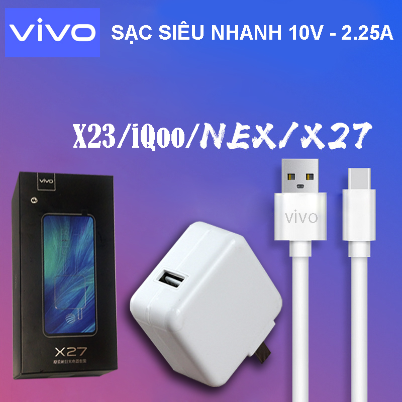 Bộ Sạc 25w Nhanh Cho VIVO Type-C Zin máy X27